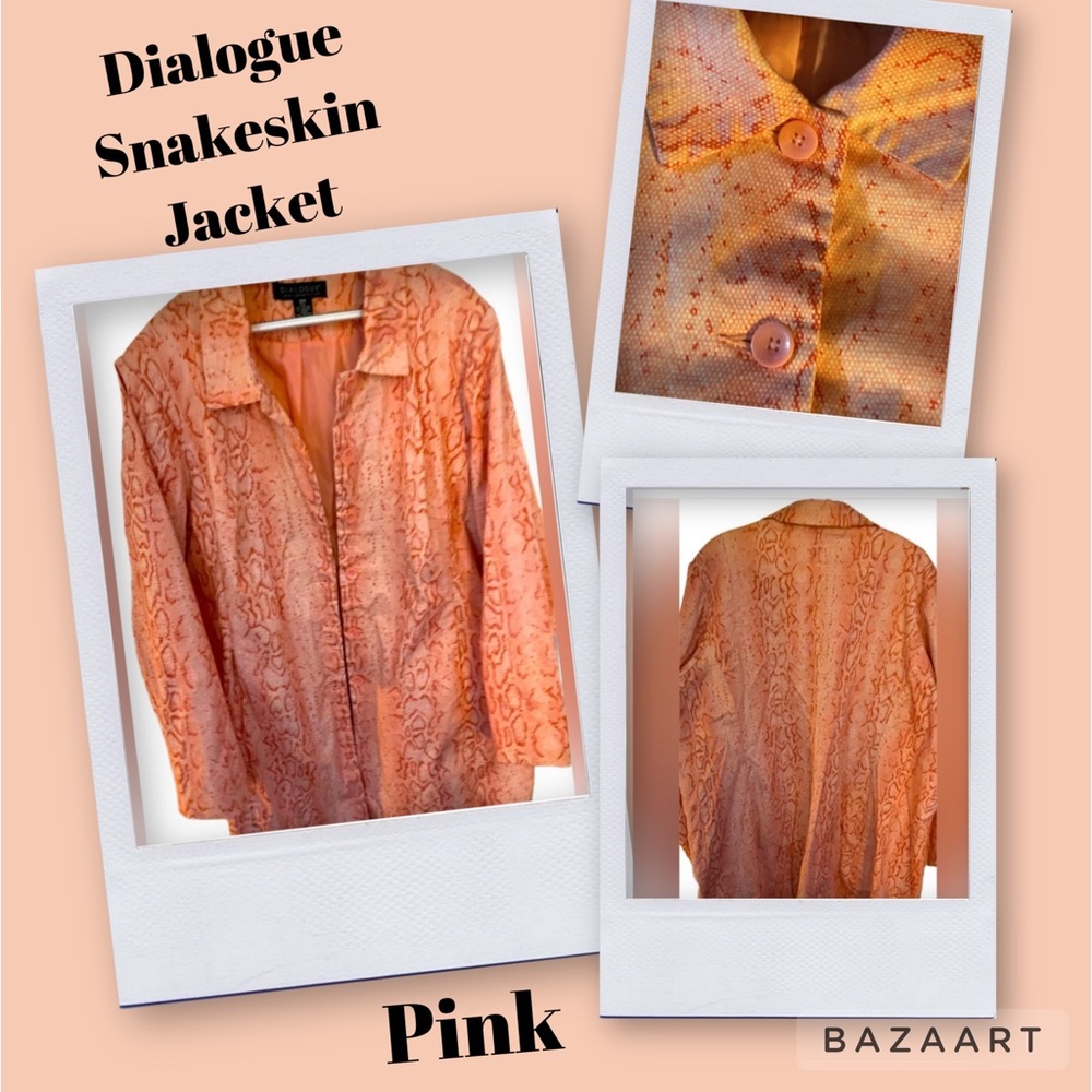 Dialogue Jacket, Snake, Animal Print, Sz 28, 4X, Lined, Trench coat, Feminine - Picture 11 of 12